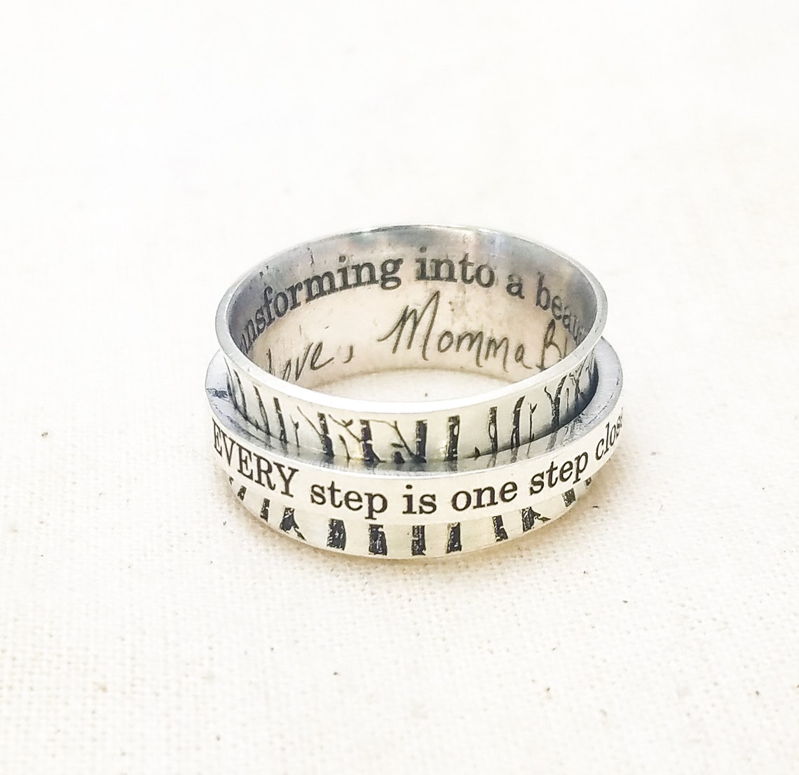 Personalized Spinner Ring Inspiration Ring Breathe Jewelry - Etsy