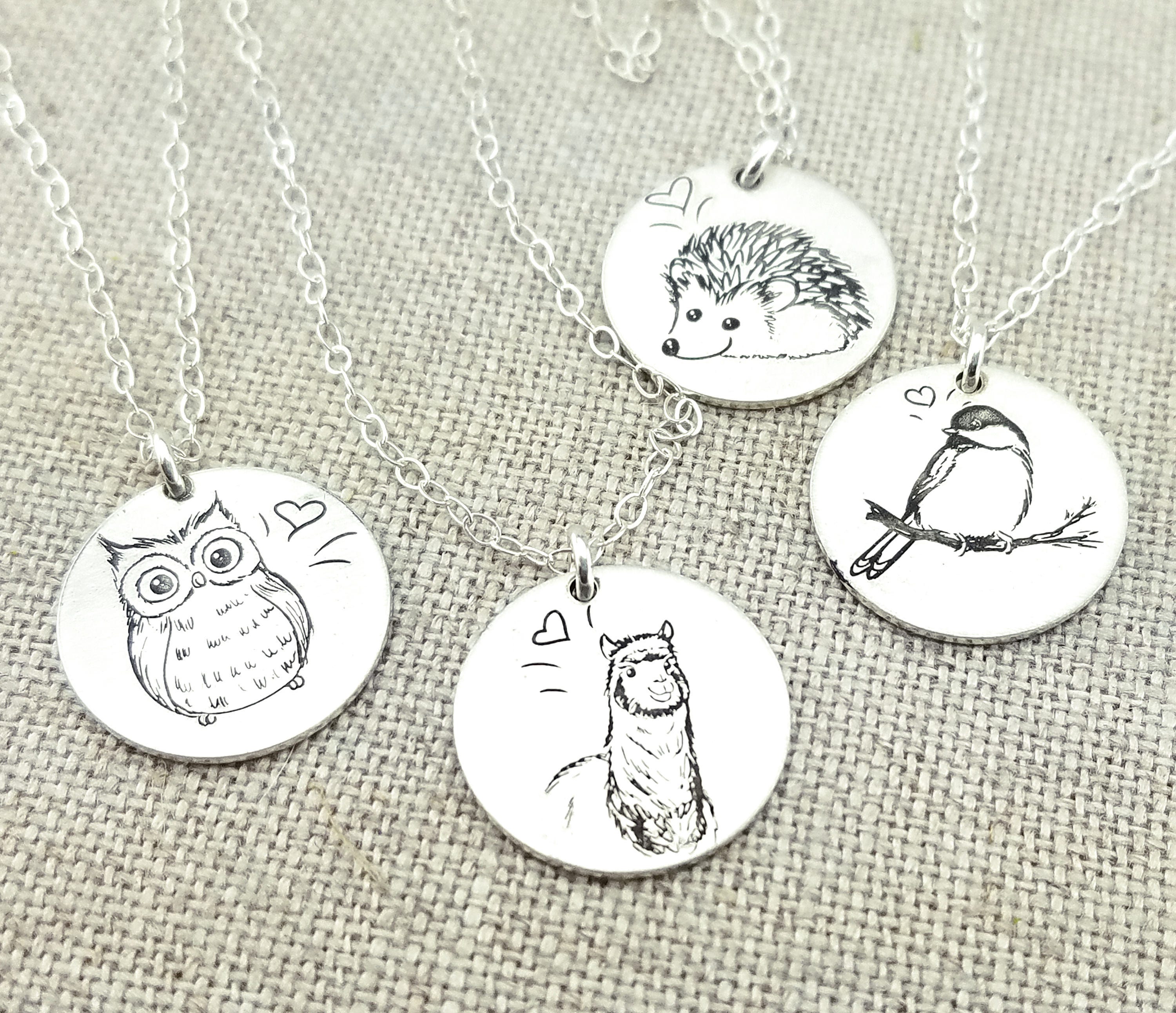 Animal Necklace Personalized Necklace Animal Jewelry Etsy