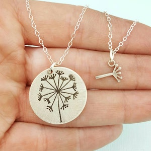 Mothers Day Gift Jewelry - Mommy and Me - Mother Daughter Set - Dandelion Necklace - Gift - Best Friends Necklace