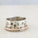 Personalized Jewelry Gifts Spinner Ring · Inspiration Ring · Jewelry · Floral Ring · Custom Handwriting Ring · Ranunculus Ring Valentines