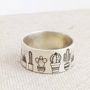 Personalized Spinner Ring · Inspirational Ring · Cactus Jewelry · Ring · Custom Handwriting Ring · Mixed · Personalized Ring · Graduation