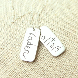 Handwriting Jewelry - Personalized Necklace - Memorial Necklace -  ACTUAL Handwriting on Silver - Mom Jewelry - Mom Gift - Mother's Day Gift