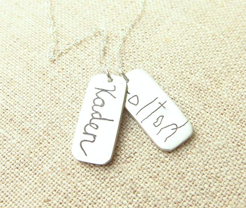 Handwriting Jewelry - Personalized Necklace - Memorial Necklace -  ACTUAL Handwriting on Silver - Mom Jewelry - Mom Gift - Mother's Day Gift 