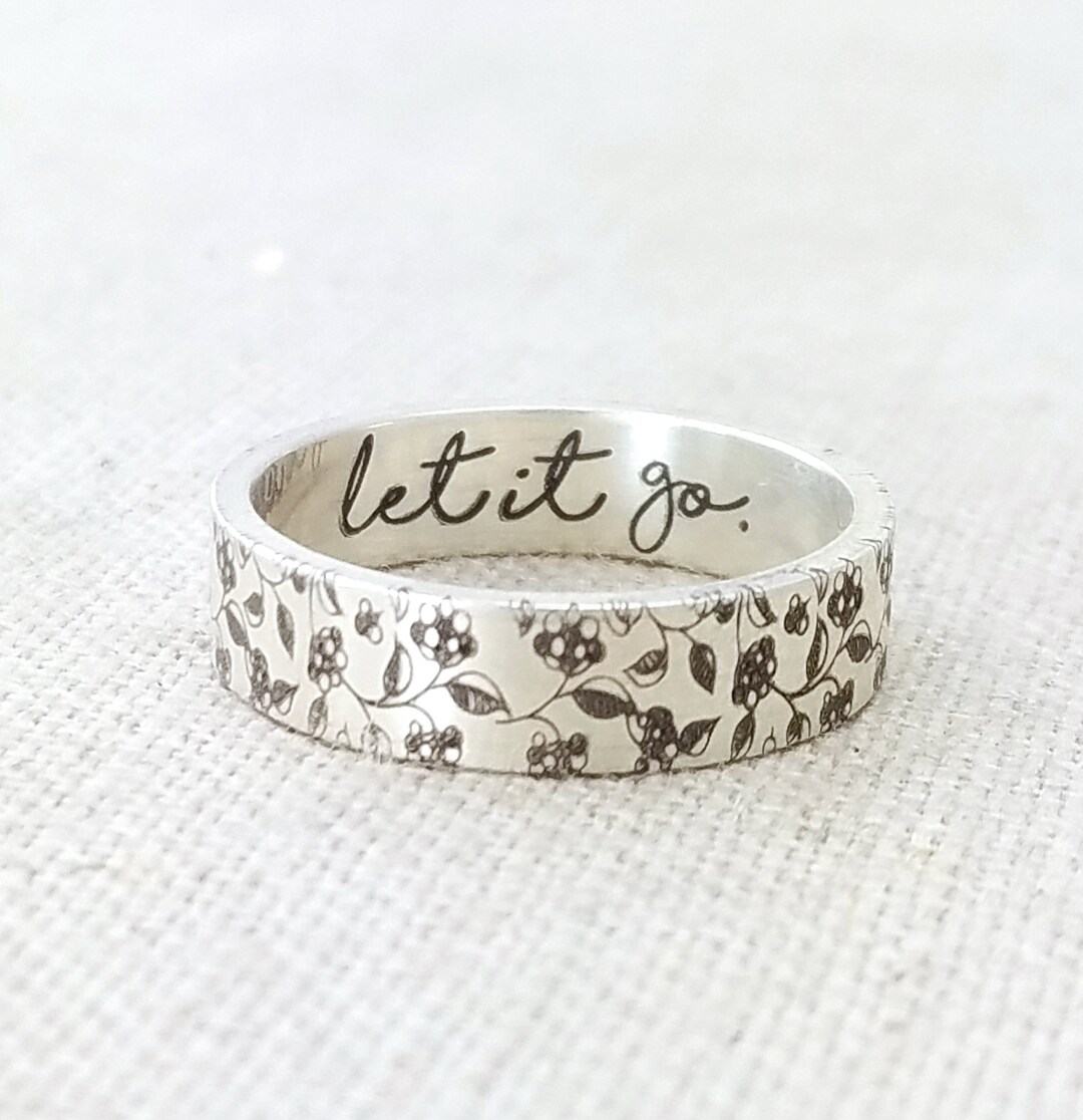 Inspirational Ring Let It Go Ring Inspirational Jewelry Outdoor Gift ...