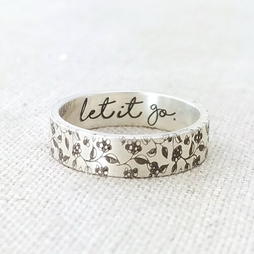 Inspirational Ring Let It Go Ring Inspirational Jewelry - Etsy