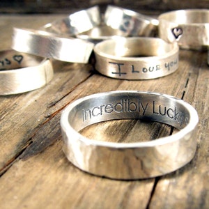 Personalizable Gift - Personalized Ring - Custom Name Jewelry - Ring - Secret Message Ring - Custom Engraved Ring - Wedding Band