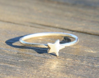 Tiny Star Stacking Ring  · Celestial Jewelry  · SIlver Jewelry