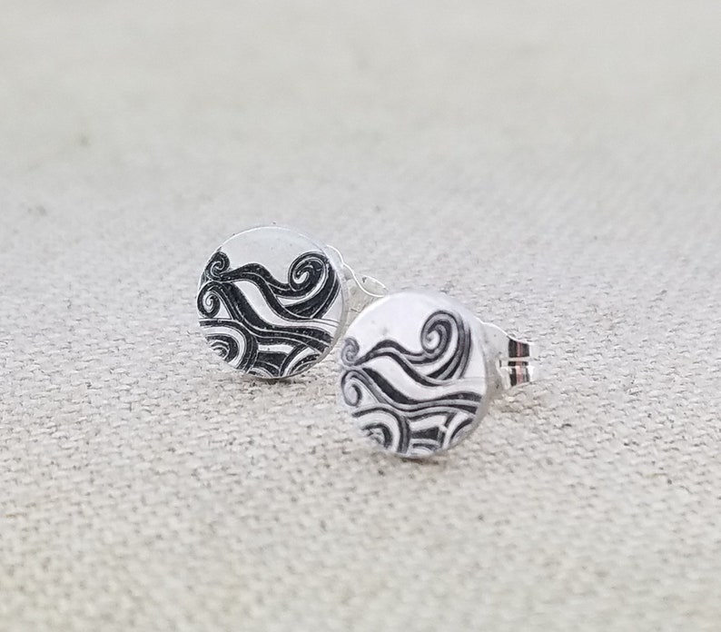 Stud Earrings Garden Flower Jewelry Mermaid Jewelry Heart Etsy