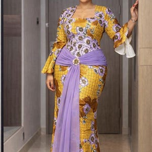 Purple African Dress - Etsy Israel
