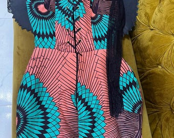 white christmas dresses African Print Ankara Summer Maxi Dress – Elsie-Ann main image 1
