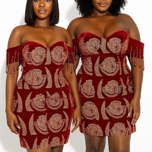 Rotes Isiagu Outfit: Igbo-Brautschmuck für Traditionelle Hochzeiten