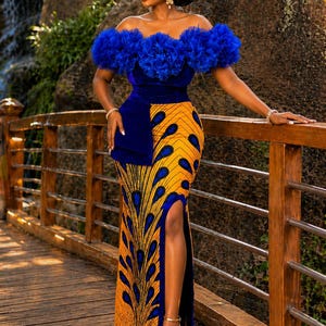 navy blue prom dresses plus size WEDTREND Women Dark Navy Tiered Plus Size Maxi Dress A Line Strapless  Wedding Guest Dress Tiered Pleated Ruffled Prom Dress