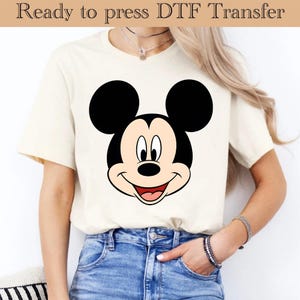 Mickey Mouse DTF, Mickey Mouse Heat Transfer, Disneyworld DTF Transfer, Disneyland Ready to Press, Mickey DTF Transfers, Disney Gifts