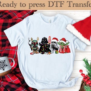 Star Wars Family Christmas DTF Transfer, Galaxy Wars Christmas dtf, Disney Xmas Gift dtf,Galaxy's Edge Holiday dtf,Disneyland Christmas Gift