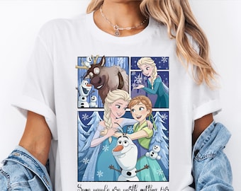 Transferencias DTF de Frozen, Disney Ready To Press, Transferencia de Elsa, Anna y Olaf, Transferencia de Calor para Viajes de Chicas, Transferencia DTF Linda de Disney, Transferencia de Vacaciones Familiares de Disney