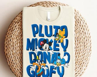 Disney Characters DTF Transfer, Mickey and Friends Ready To Press, Disneyland DTF Transfer,Disneyland Family Trip DTF,Disney Family Trip dtf