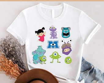 Disney Monster DTF Transfer, Disney Monsters University DTF, Monster Inc Movie DTF Transfers, Monster James Shirt, Monster Squad Shirt