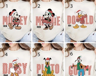 Disney Christmas DTF, Mickey And Friends Christmas Ready to Press, Mickey and Minnie Christmas Dtf Transfer, Disneyland Christmas DTF