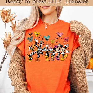 Disney Mickey And Friends Halloween DTF, Mickey Halloween Ready To Press, Retro Mickey Mouse DTF Transfer, Mickey Mouse Halloween dtf