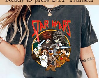 Disney Star Wars Mickey And Friends DTF Transfer, Star Wars Group Dtf, Star Wars Characters dtf, Star Wars Land, Disneyland Trip DTF