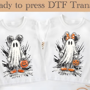 Disney Mickey And Minnie Halloween DTF, Mickey Halloween Ready To Press, Mickey Mouse DTF Transfer, Disney Shirt, Mickey Mouse Halloween dtf