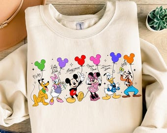 Mickey Mouse Balloons DTF, Mickey Mouse Heat Transfer, Disneyworld DTF Transfer, Disneyland Ready to Press,Mickey DTF Transfers,Disney Gifts