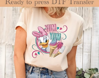 Paperina pronta per la stampa, Daisy Girl DTF, trasferimento personaggi Disney, Magic Kingdom DTF, trasferimenti termici Disney Daisy, trasferimento DTF di Paperina
