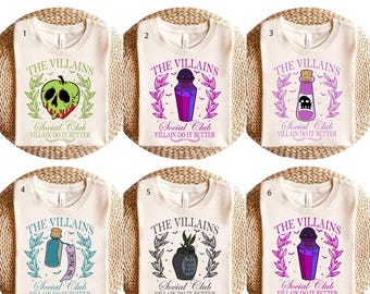 Camiseta de Villanos Venenosos, lista para imprimir, Disney Villanos Amigos DTF, Transferencia de Calor de Reinas Malvadas, Camiseta de Villanos, Camiseta de Amigos Malvados, Camiseta de Viaje de Chicas