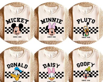 Disney Characters DTF, Mickey and Friends Ready To Press, Disneyland DTF Transfer, Disneyland Family Trip DTF, Mickey Mouse dtf