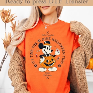 Disney Mickey Halloween DTF, Mickey Halloween Ready To Press, Retro Mickey Mouse DTF Transfer, Disney Shirt, Mickey Mouse Halloween dtf