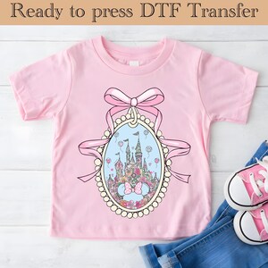Disney Castle Coquette Ready To Press, Magic Kingdom DTF, Disney Family Trip 2025 DTF, Disneyland Heat Transfers, WDW Disneyland Family Trip