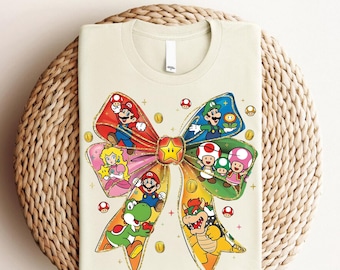 Super Mario Coquette DTF, Super Mario Characters Ready To Press, Super Mario Birthday Transfers, Mario & Friends Party Dtf Transfers