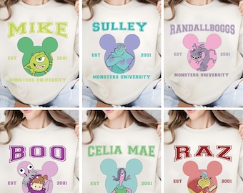 Disney Monster Est DTF Transfer, Disney Monsters University DTF, Monster Inc Movie DTF Transfers, Monster James Shirt, Monster Squad Shirt