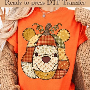 Winnie The Pooh Halloween Ready To Press, Winnie The Pooh Halloween T Shirt,Pooh Ghost DTF, Pooh Autumn Heat Transfer,Disney Halloween Shirt