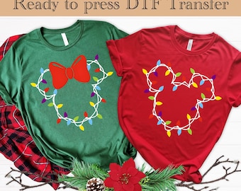 Disney Christmas DTF, Mickey And Friends Christmas Ready to Press, Mickey and Minnie Christmas Dtf Transfer, Disneyland Christmas DTF