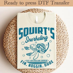Squirt&#39;s Snorkeling DTF, Finding Nemo Ready To Press, Finding Nemo Heat Transfer, Finding Dory Dtf, Disney Ready To Press, Nemo And Dory DTF
