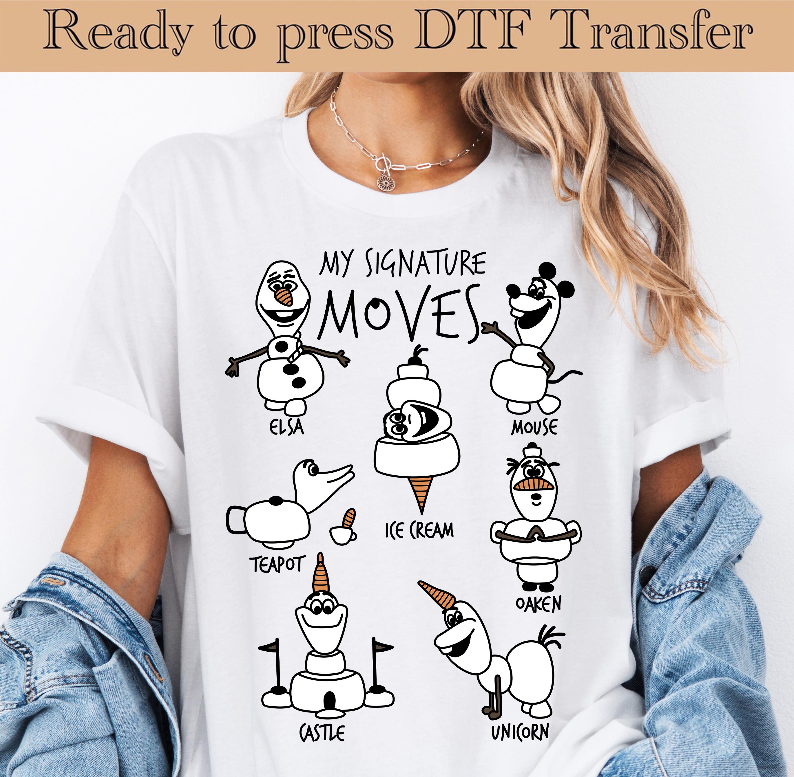 オラフさま オラフ マイ シグネチャー ムーブス DTF 転写、ディズニー