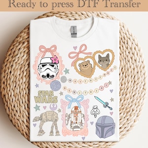 Disney Star Wars Coquette Ready To Press, Star Wars Group DTF, Star Wars Characters dtf Transfer, Star Wars Land Shirt, Disneyland Trip DTF
