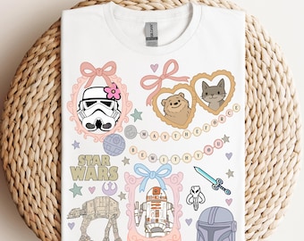 Disney Star Wars Coquette Ready To Press, Star Wars Group DTF, Star Wars Characters dtf Transfer, Star Wars Land Shirt, Disneyland Trip DTF