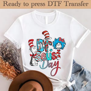 Dr. Seuss Tag bereit zum Pressen, Dr. Seuss Coquette DTF, Katze im Hut DTF, Dr. Seuss Heat Transfer, Lehrer Leben Dtf Transfer, lesen in ganz Amerika