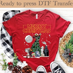 Star Wars Family Christmas DTF Transfer, Galaxy Wars Christmas dtf, Disney Xmas Gift dtf,Galaxy's Edge Holiday dtf,Disneyland Christmas Gift