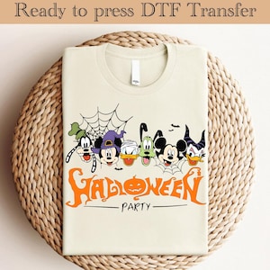 Disney Mickey And Friends Halloween DTF, Mickey Halloween Ready To Press, Retro Mickey Mouse DTF Transfer, Mickey Mouse Halloween dtf