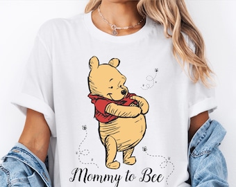 Transfert DTF Winnie Mommy to Bee, prêt-à-presser Disney, transfert ourson et ses amis, transfert thermique Hunny, voyage d'anniversaire Disneyland