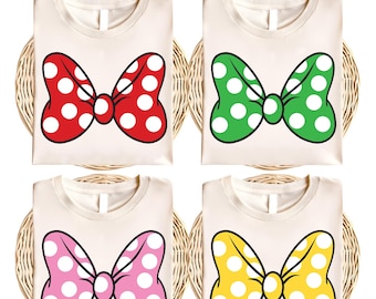 Minnie Mouse Bow Heat Transfer, Minnie Mouse Bows DTF, Cute Minnie Transfers, Minnie Mouse Ready to Press, Disney DTF Transfers,Disney Gifts