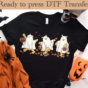 Winnie The Pooh Halloween Ready To Press, Winnie The Pooh Halloween T Shirt,Pooh Ghost DTF, Pooh Autumn Heat Transfer,Disney Halloween Shirt