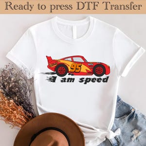 Cars Lightning Mcqueen Ready to press - Cars Movie Transfers,Mcqueen DTF,Disney DTF Transfer,Cars Transfer,Lightning McQueen and Friends DTF