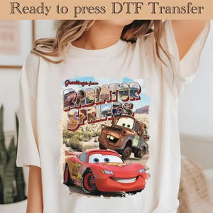 Cars Ready to press - Cars Movie Transfers, Mcqueen And Friends DTF, Disney DTF Transfer, Cars Transfer, Lightning McQueen and Friends DTF