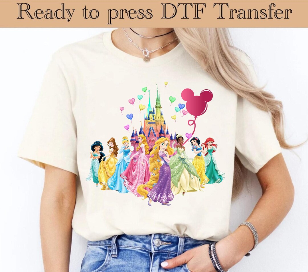 Princess Squad Ready to Press, Disney Heat Transfer, Princess DTF ...