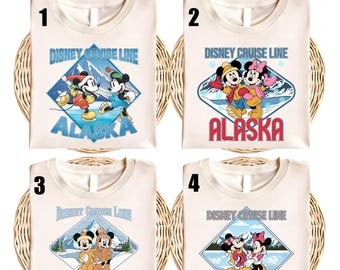 Disney Alaska Cruise Line Ready To Press, Disney Family Trip 2026 DTF, Mickey Minnie Disney Alaska Cruise Shirt, Disneyland Cruise Shirt