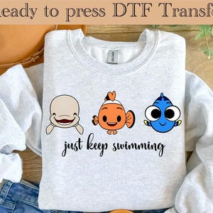 Finding Nemo Family DTF, Finding Nemo Ready To Press, Finding Nemo Heat Transfer, Finding Dory Dtf, Disney Ready To Press, Nemo And Dory DTF